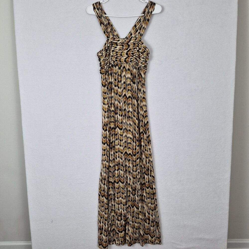 NWT Soma Size Medium Maxi Dress Stretch Ruched Summer Cabana Resort Comfort